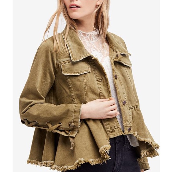 Free People Willow Peplum Hem Jacket NWT - Picture 2 of 5